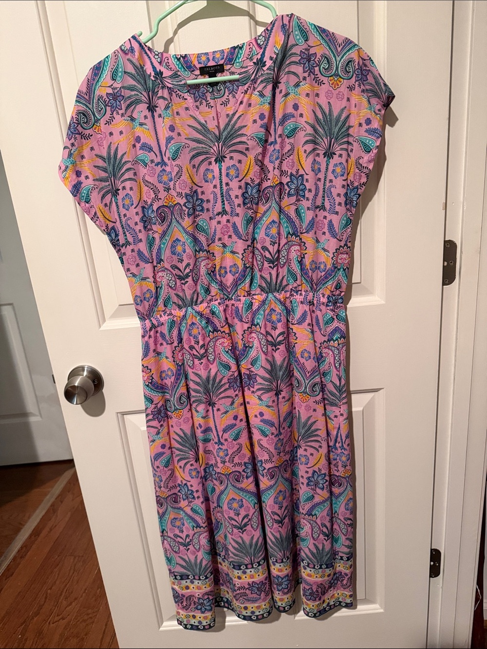 Talbots Pink Paisley & Floral Print Dress